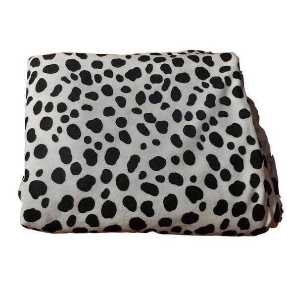 Sewing Fabric Black and White Cow Spots Brushed Nylon 2.4 yd x 60" Wide Width - Picture 5 of 7